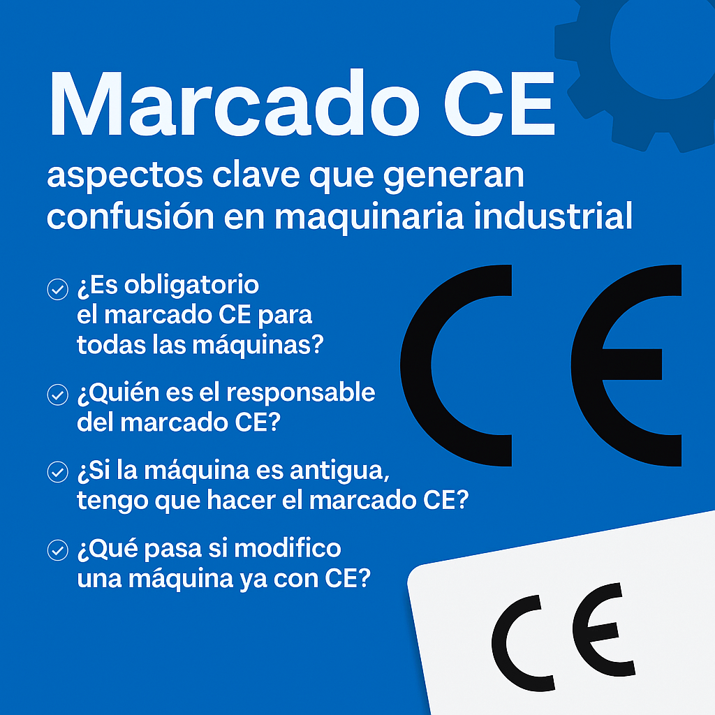Infografía sobre los aspectos más importantes del marcado ce aplicado en maquinaria